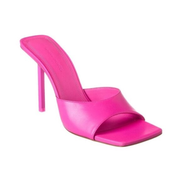 AMINA MUADDI Laura Nappa Slipper Mule Size -8 - Picture 1 of 3
